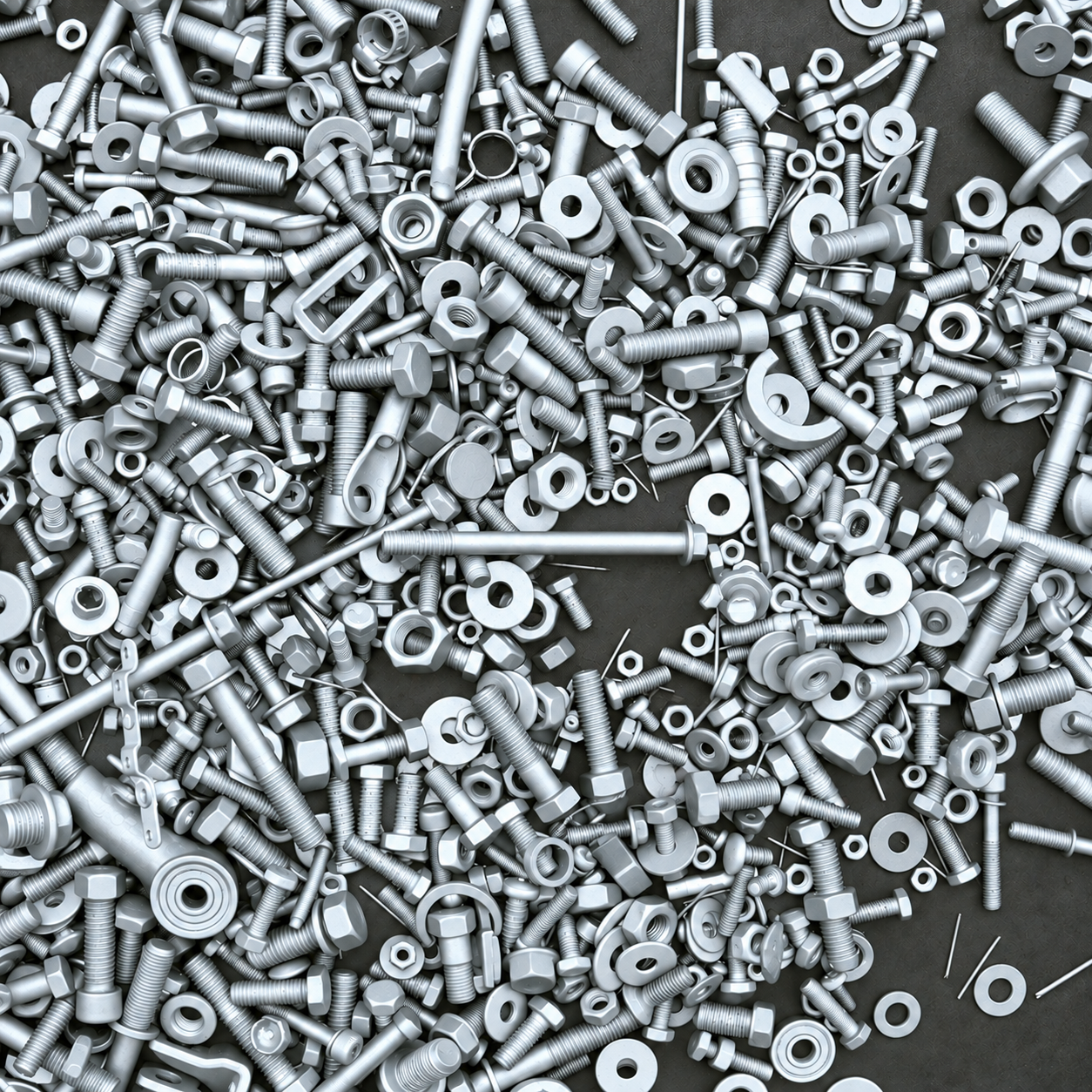 Illustration of these fasteners after metal finishing